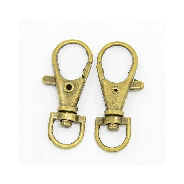Mousqueton porte clé rotatif 35 mm (5 pièces)