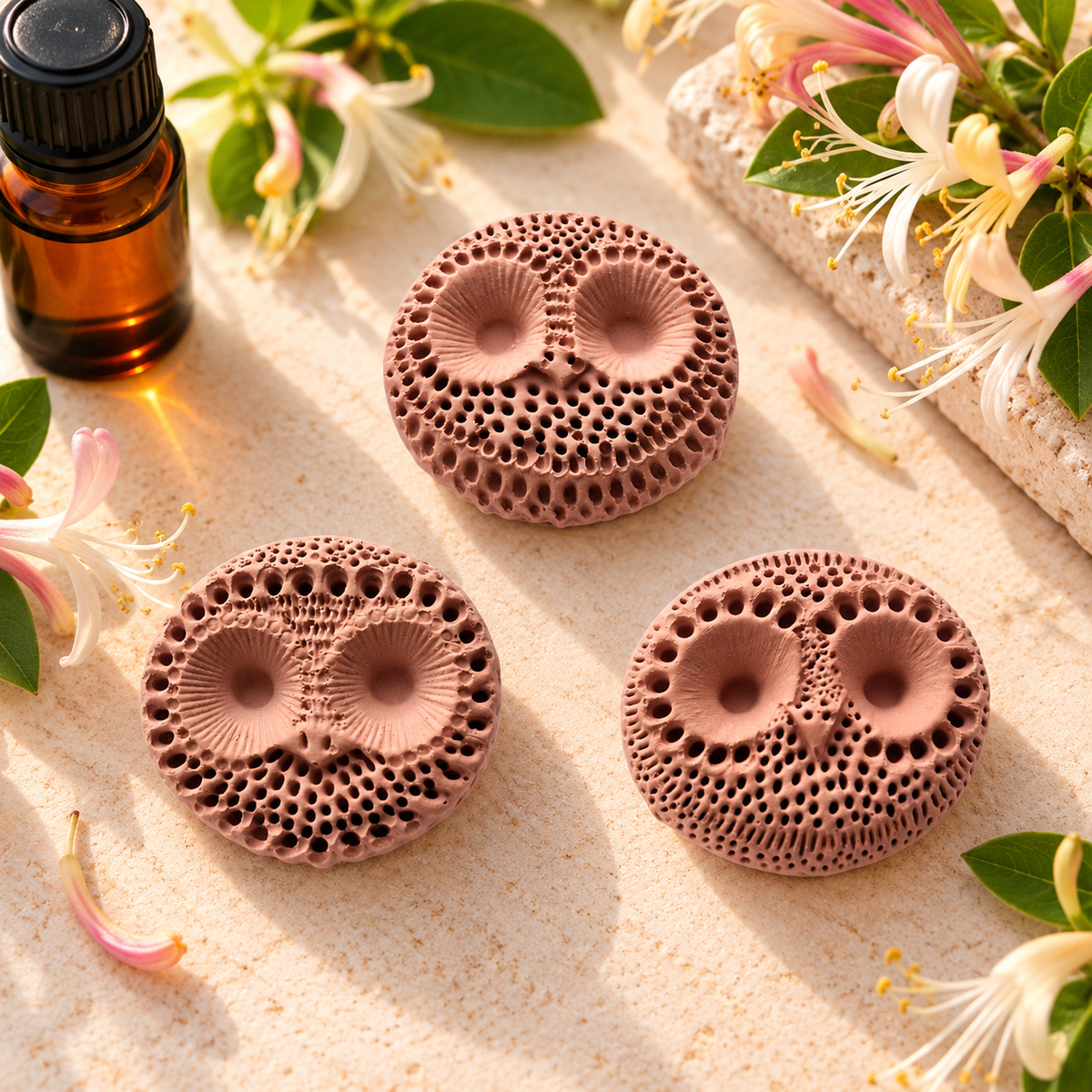 🦉 Trio de Chouettes & Hiboux – Diffuseurs de Parfum Artisanaux en Plâtre Céramique