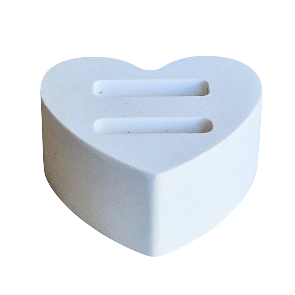 Porte-bague artisanal en plâtre céramique pour 2 bagues