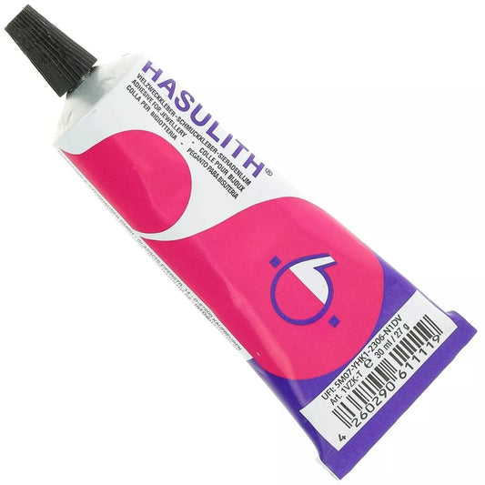 Colle Professionnelle pour Bijoux HASULITH® – 30 ml | Transparent, Forte Adhésion & Séchage Rapide