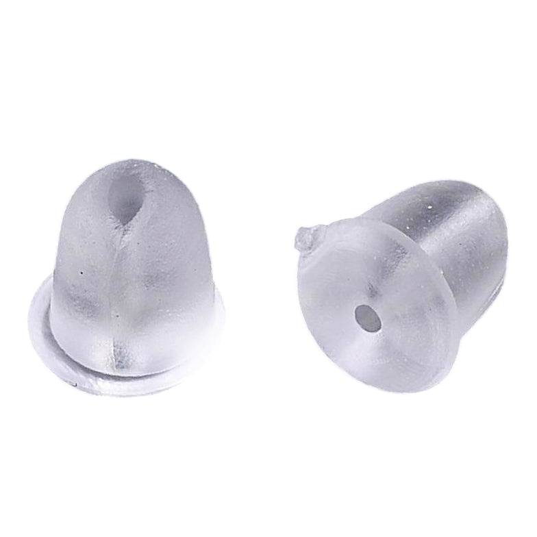 Fermoir boucle d'oreille plastique transparent