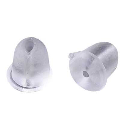 Fermoir boucle d'oreille plastique transparent
