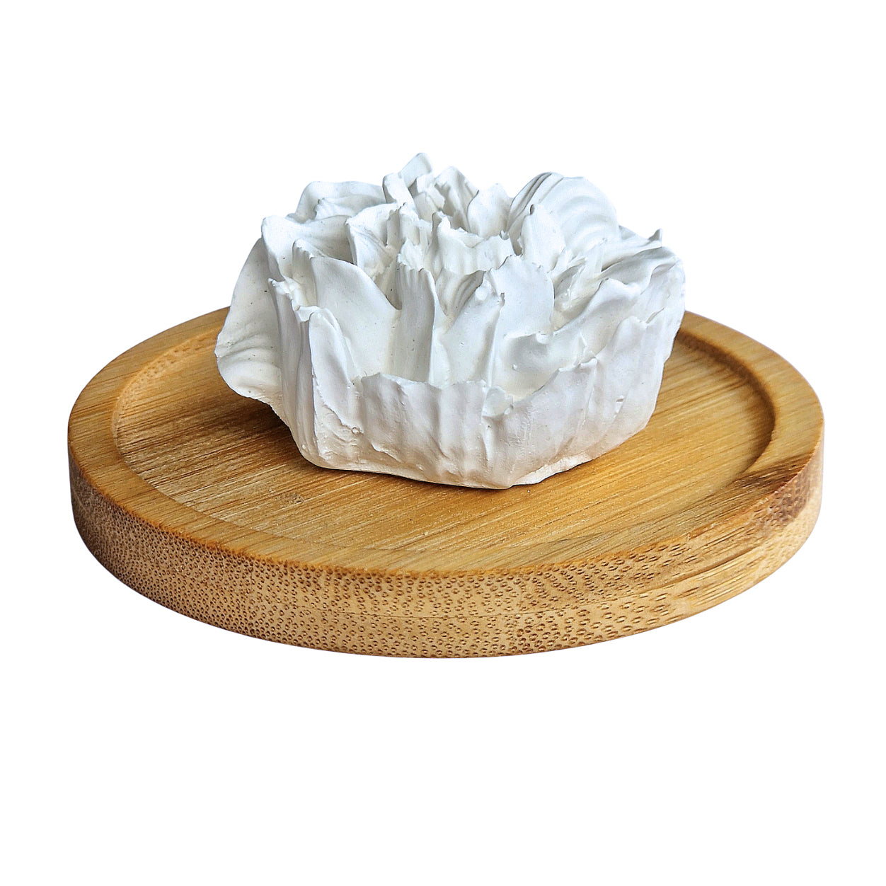 Diffuseur décoratif en plâtre céramique – Fleur d'oeillet parfumée, création artisanale