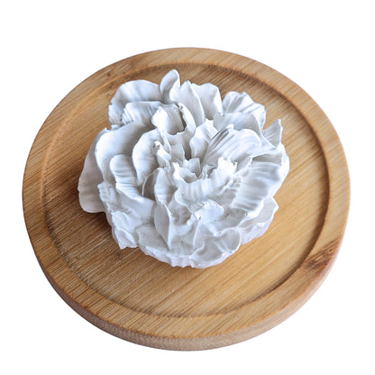Diffuseur décoratif en plâtre céramique – Fleur d'oeillet parfumée, création artisanale