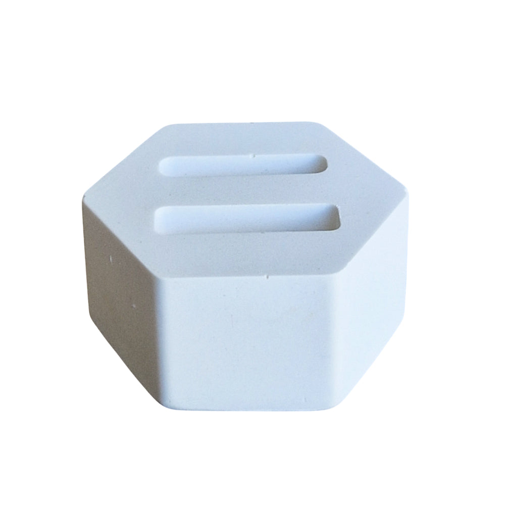 Porte-bague artisanal en plâtre céramique pour 2 bagues