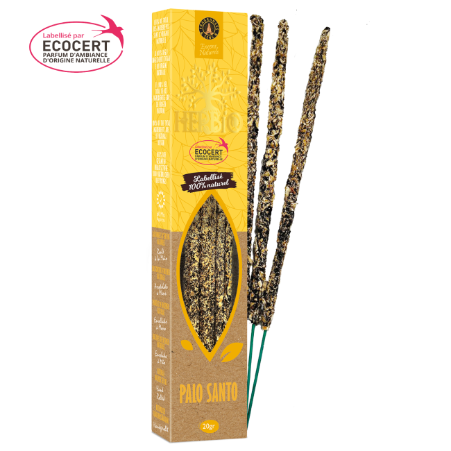 Encens Smudge Herbio – 100% Naturel | Purification, Résines & Huiles Essentielles | Certifié Ecocert – Paquet 20g (60 min)
