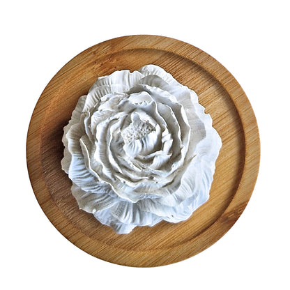 Diffuseur de parfum en plâtre céramique – Pivoine MM artisanale pour une diffusion à froid naturelle