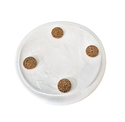 Plateau bagues artisanal en plâtre céramique – Plateau bijoux décoratif