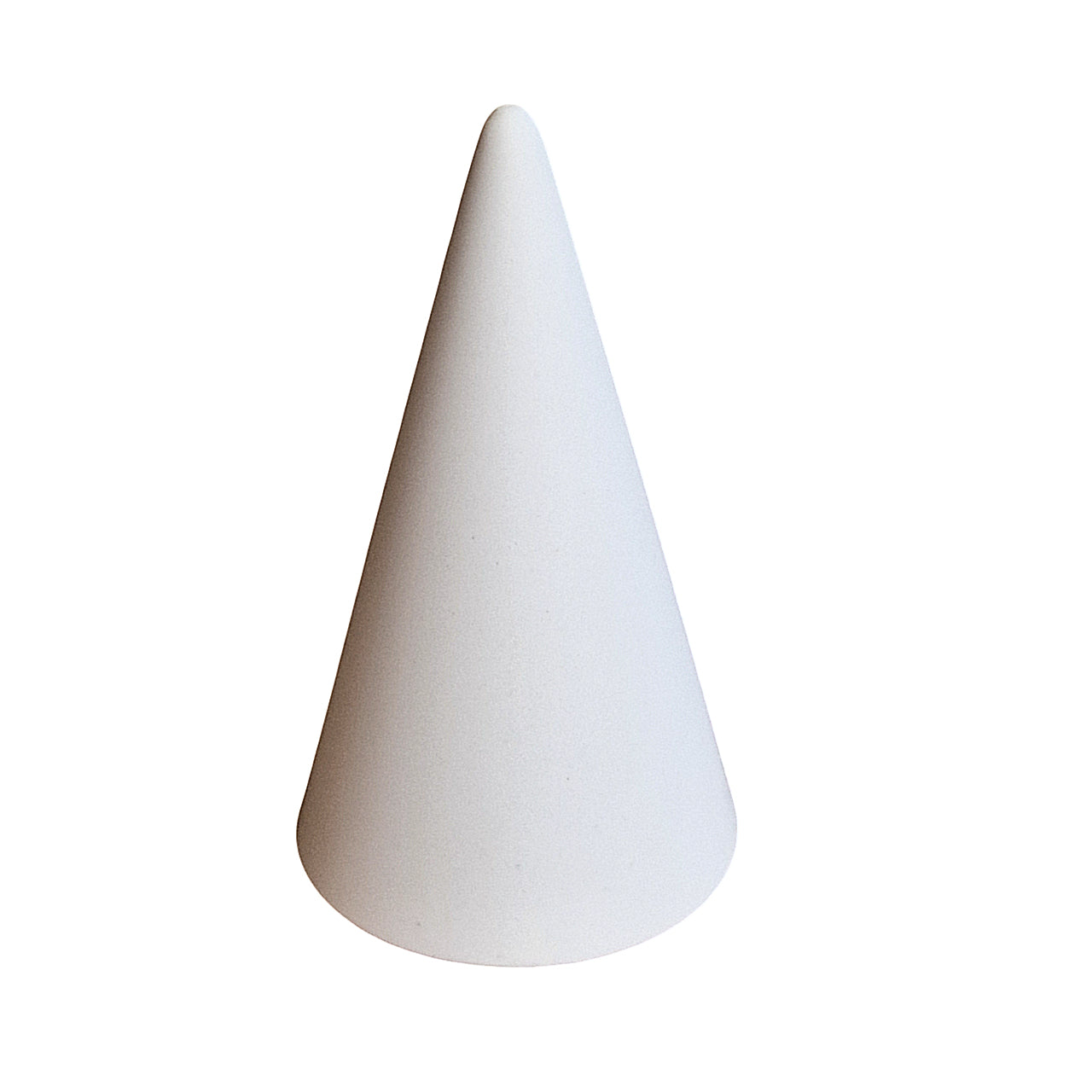 Présentoir à bague cône artisanal en plâtre céramique – Élégance & minimalisme