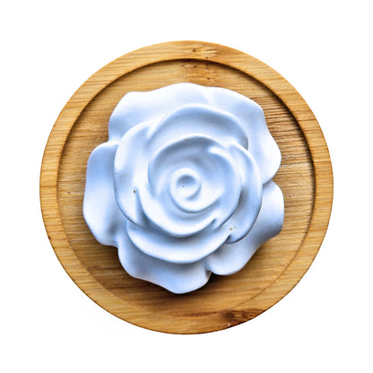 Rose 2 en plâtre céramique – Diffuseur de parfum artisanal à diffusion naturelle