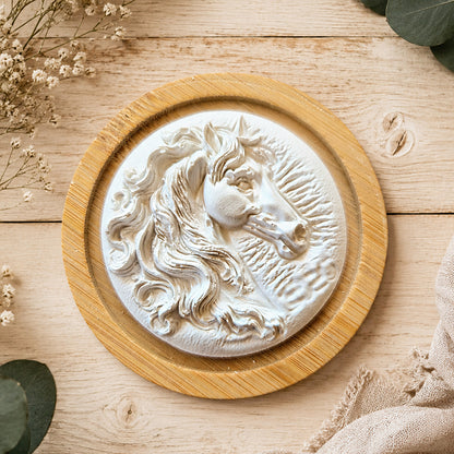 Diffuseur de parfum Tête de Cheval sur support en bambou
