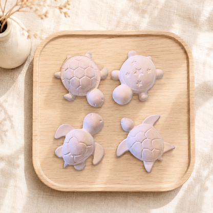 🐢 Lot de 4 diffuseurs de parfum – Tortues en plâtre céramique  Fabrication française • Création artisanale