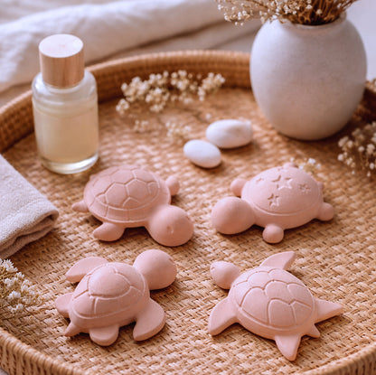 🐢 Lot de 4 diffuseurs de parfum – Tortues en plâtre céramique  Fabrication française • Création artisanale